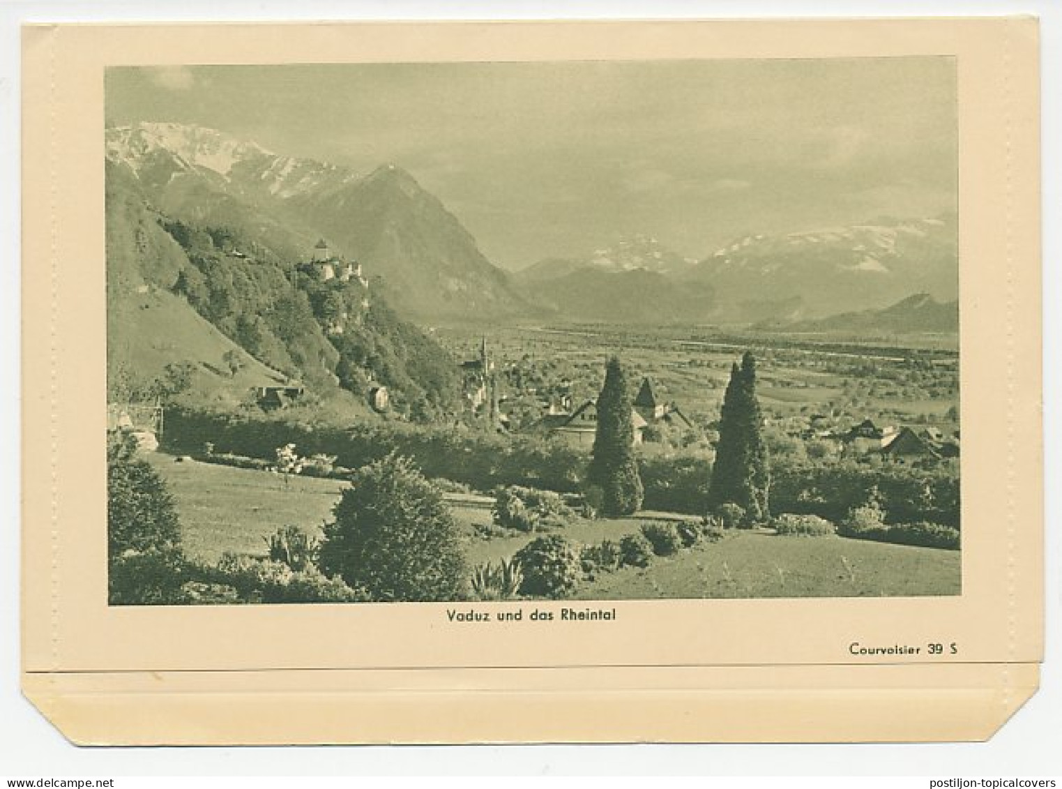 Postal Stationery Liechtenstein 1940 Mounyains - The Rhine Valley - Sonstige & Ohne Zuordnung