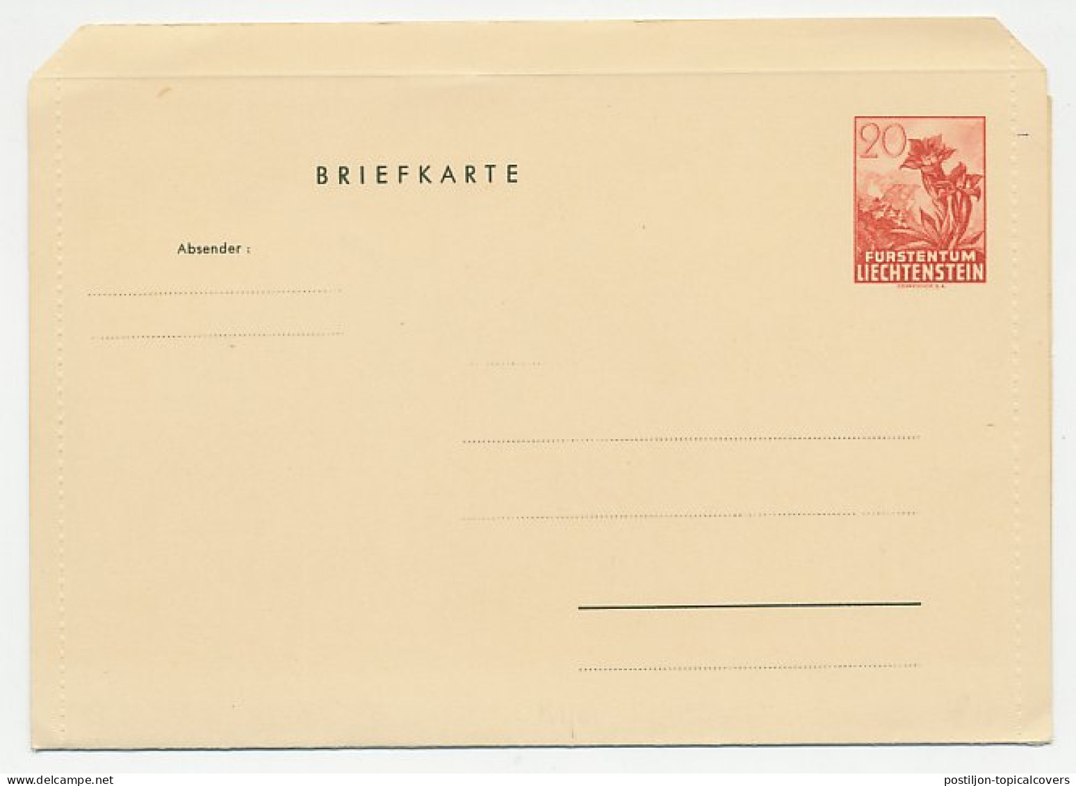 Postal Stationery Liechtenstein 1940 Mounyains - The Rhine Valley - Other & Unclassified