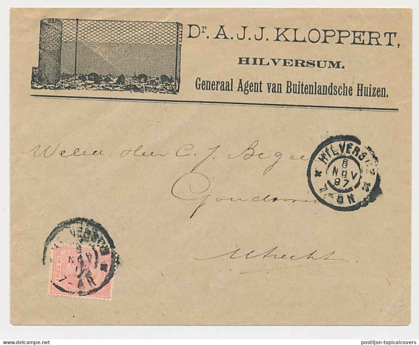 Firma Envelop Hilversum 1897 - Gaas - Afscheidingen - Ohne Zuordnung