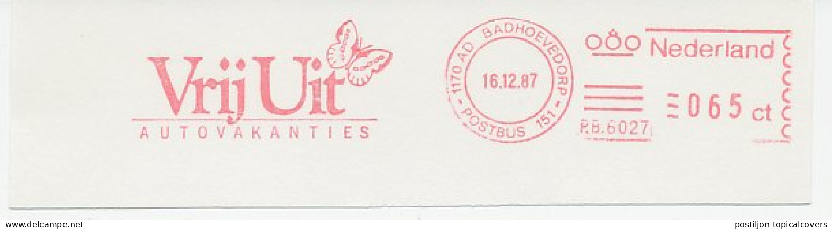 Meter Cut Netherlands 1987 Butterfly - Autres & Non Classés