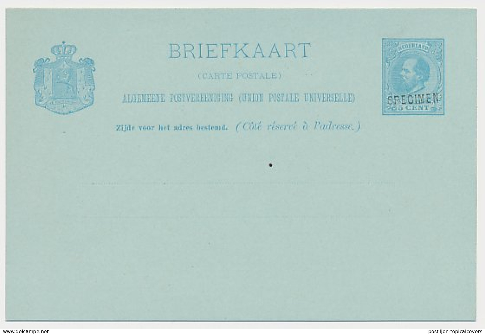 Briefkaart G. 27 - SPECIMEN - Postwaardestukken