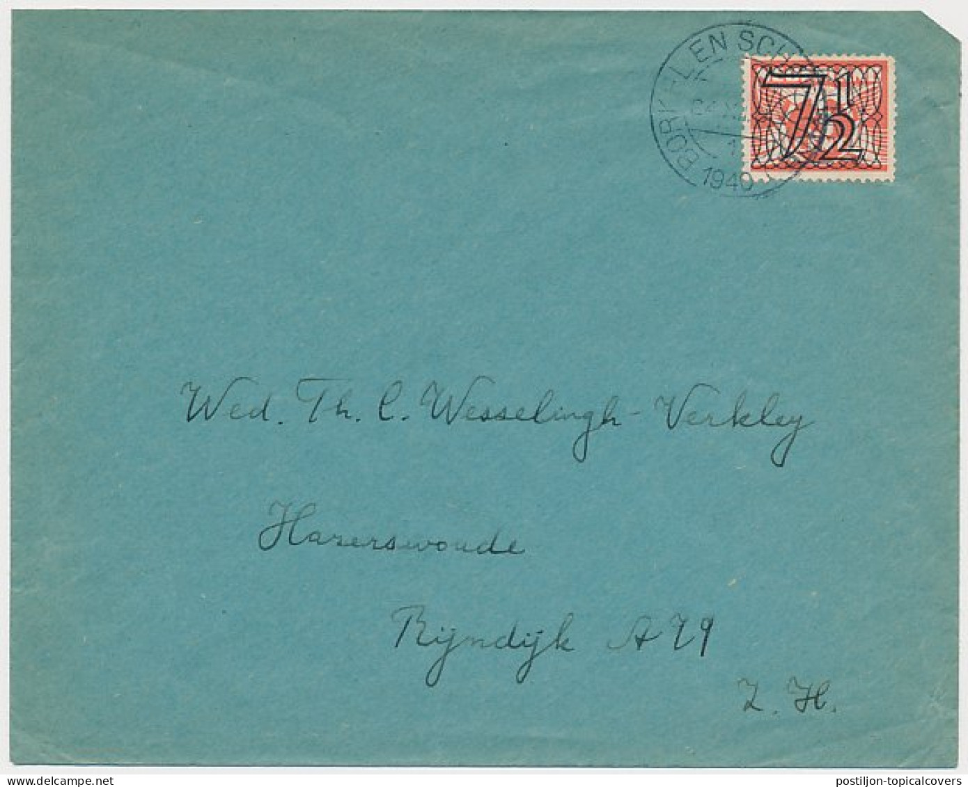 Envelop Borkel 1940 - Cistercienser Abdy - Zonder Classificatie
