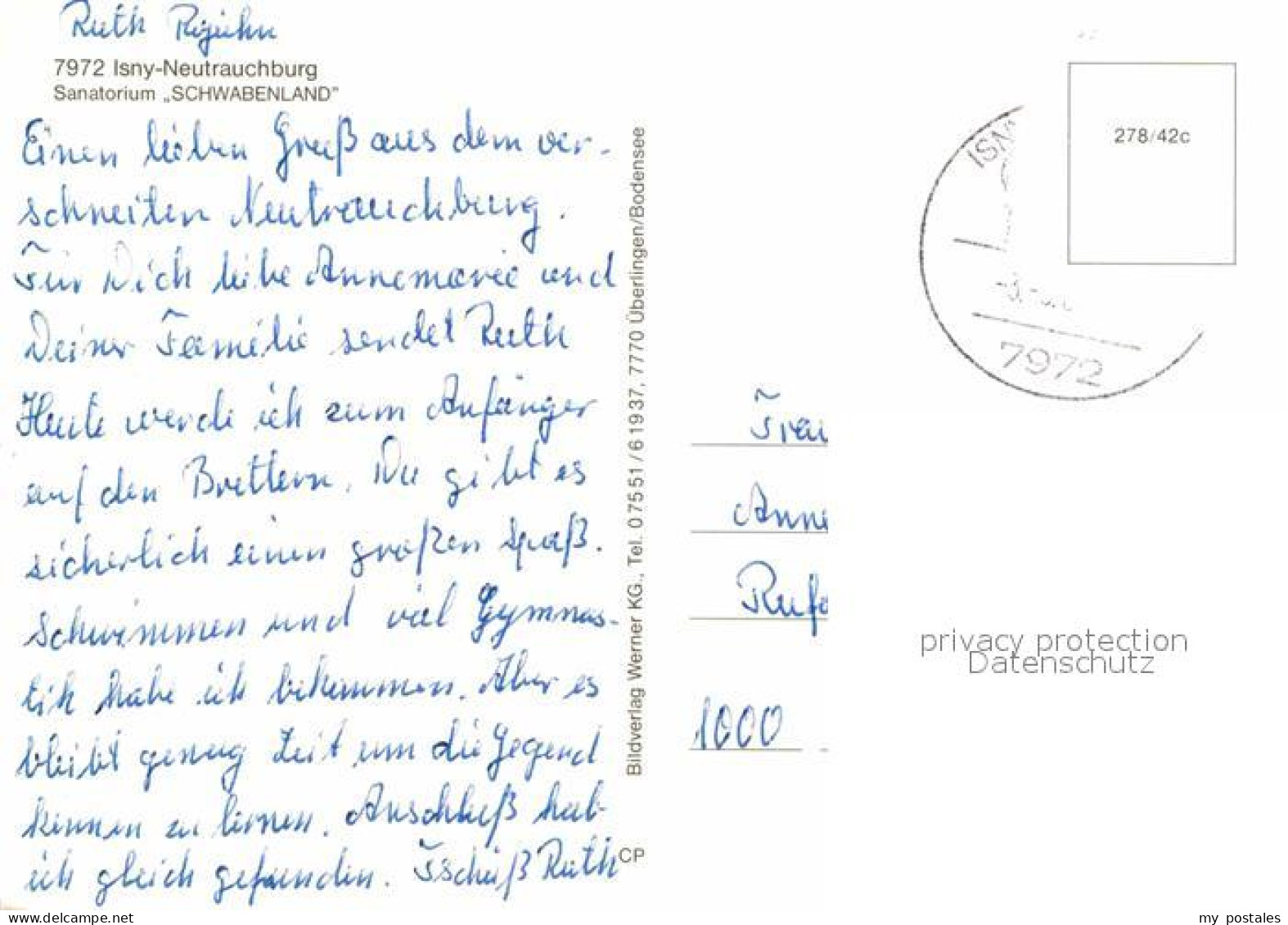 72713143 Isny Allgaeu Neurauchburg Sanatorium Schwabenland Isny Im Allgaeu - Other & Unclassified