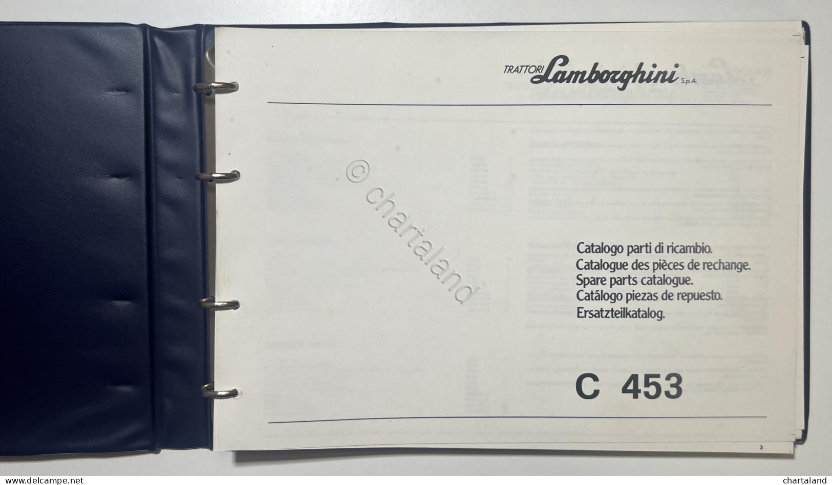 Catalogo Parti Di Ricambi Originali Lamborghini - C 453 - Ed. 1982 - Autres & Non Classés