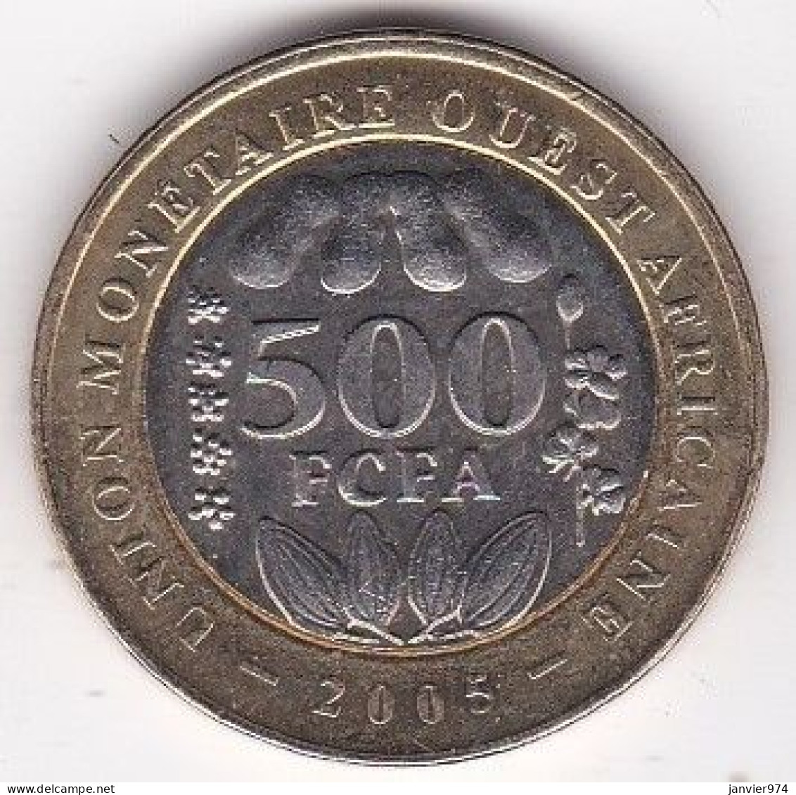 États De L'Afrique De L'Ouest 500 Francs 2005, Bimétallique, KM# 15, UNC - Andere - Afrika