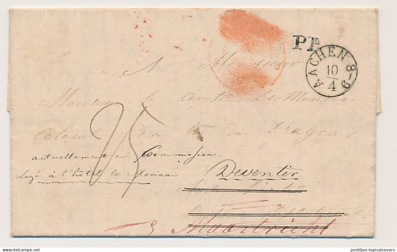 Vilvoorde - Aachen - Maastricht - Deventer - DEB HELMONT 1835 - ...-1852 Prephilately