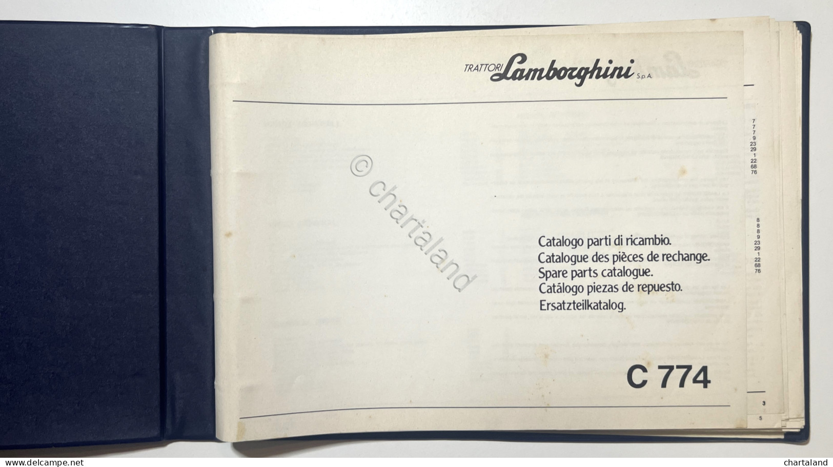 Catalogo Parti Di Ricambi Originali Lamborghini - C 774 Ergomatic - Ed. 1988 - Otros & Sin Clasificación