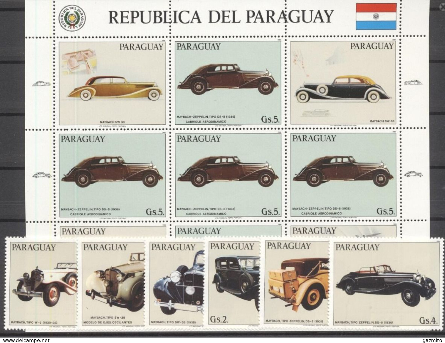 Paraguay 1986, Old Cars, Sheetlet - Paraguay