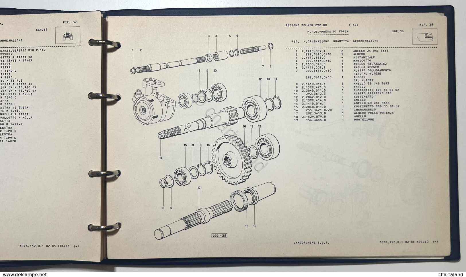 Catalogo Parti Di Ricambi Originali Lamborghini - C 674 Ergomatic - Ed. 1985 - Autres & Non Classés