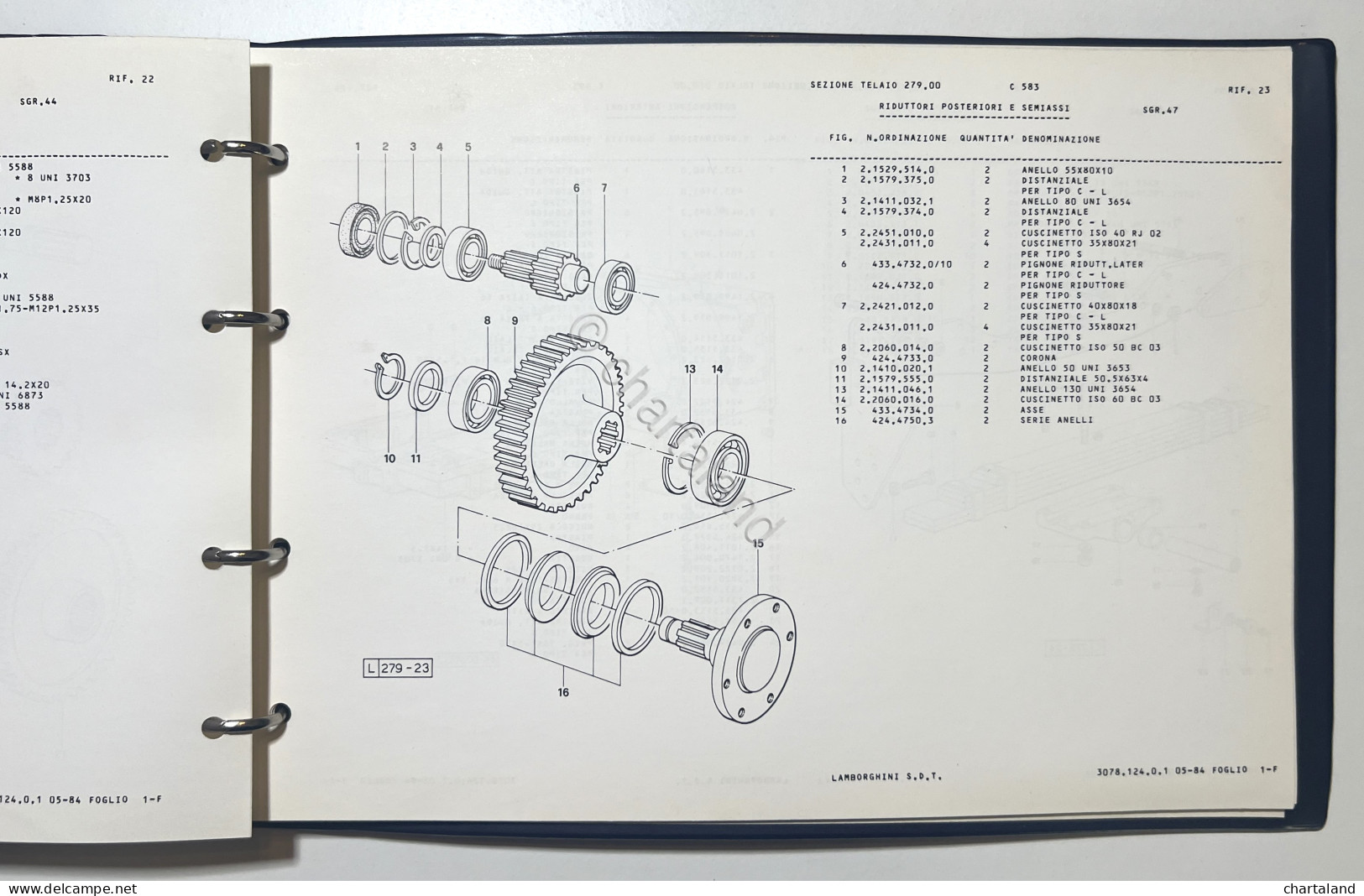 Catalogo Parti Di Ricambi Originali Lamborghini - C 583 - Ed. 1984 - Autres & Non Classés