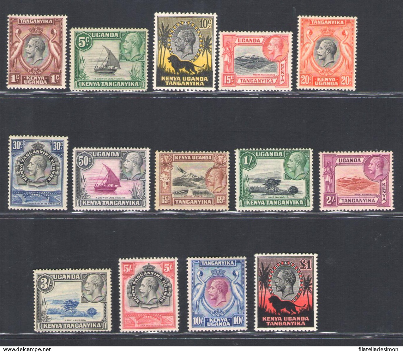 1935-37 Kenya Uganda Tanganyika - STANLEY GIBBONS N. 110/23 - MH* - Other & Unclassified