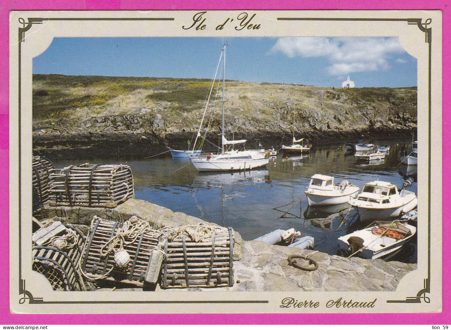 294123 / France - Île D'Yeu Island Pierre Artaud (Vendee) Le Port De La Meule PC 1991 USED 2.10 Fr. Marianne De Briat - Brieven En Documenten