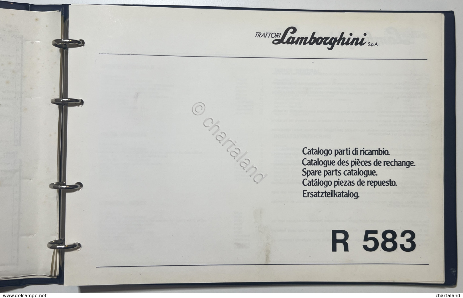 Catalogo Parti Di Ricambi Originali Lamborghini - R 583 - Ed. 1983 - Andere & Zonder Classificatie