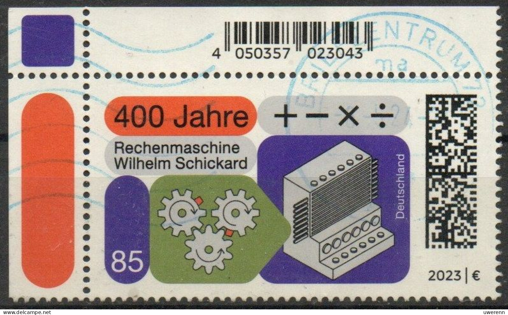 Deutschland 2023. 400 Jahre Rechenmaschine Von Schickard, Mi 3786 Gestempelt - Used Stamps
