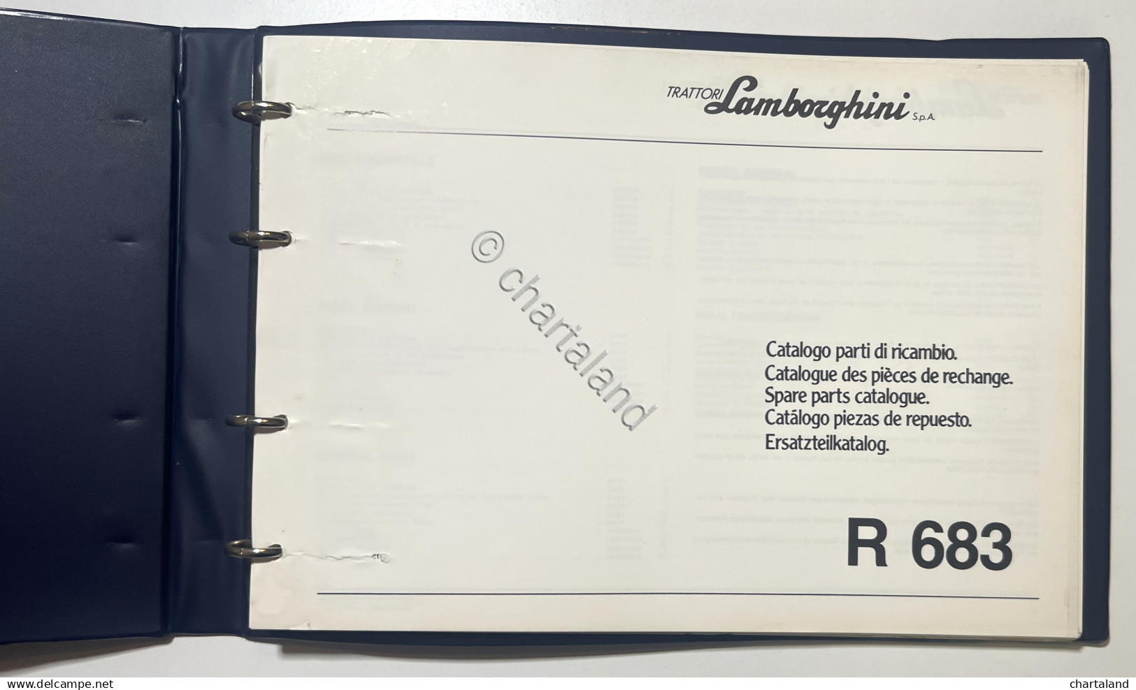 Catalogo Parti Di Ricambi Originali Lamborghini - R 683 - Ed. 1984 - Autres & Non Classés