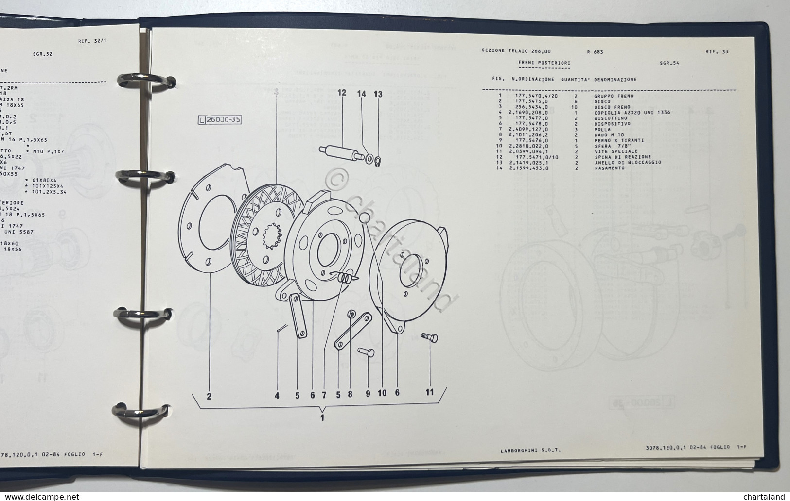 Catalogo Parti Di Ricambi Originali Lamborghini - R 683 - Ed. 1984 - Otros & Sin Clasificación