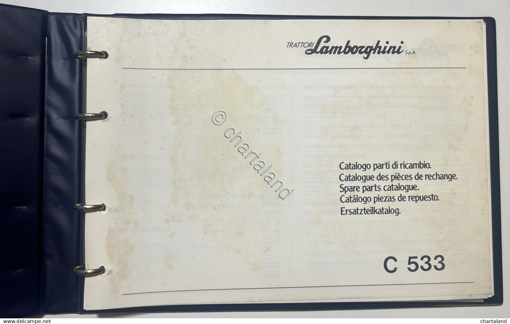 Catalogo Parti Di Ricambi Originali Lamborghini - C 533 - Ed. 1983 - Sonstige & Ohne Zuordnung