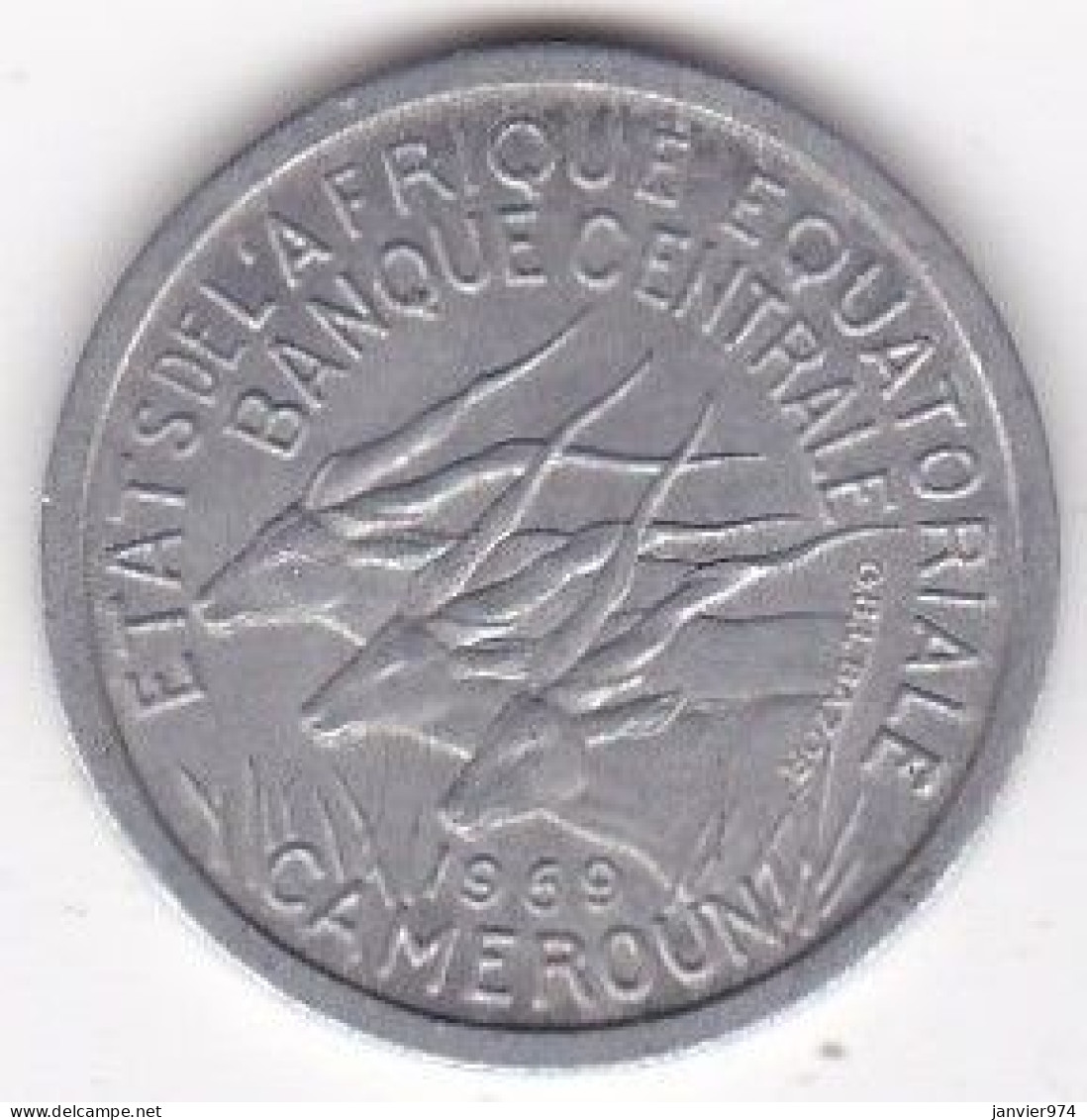 Cameroun, Afrique Equatoriale, 1 Franc 1969, En Aluminium , KM# 6, Superbe - Autres – Afrique