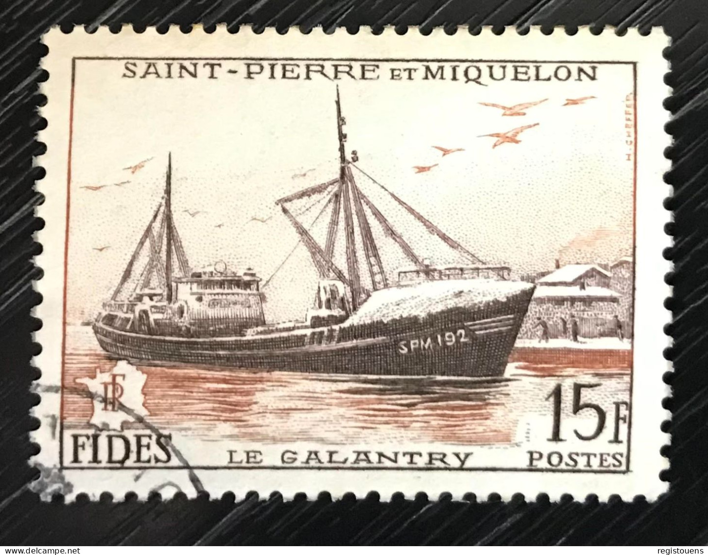 Timbre Oblitéré Saint Pierre Et Miquelon 1956 Yt N° 352 - Usados