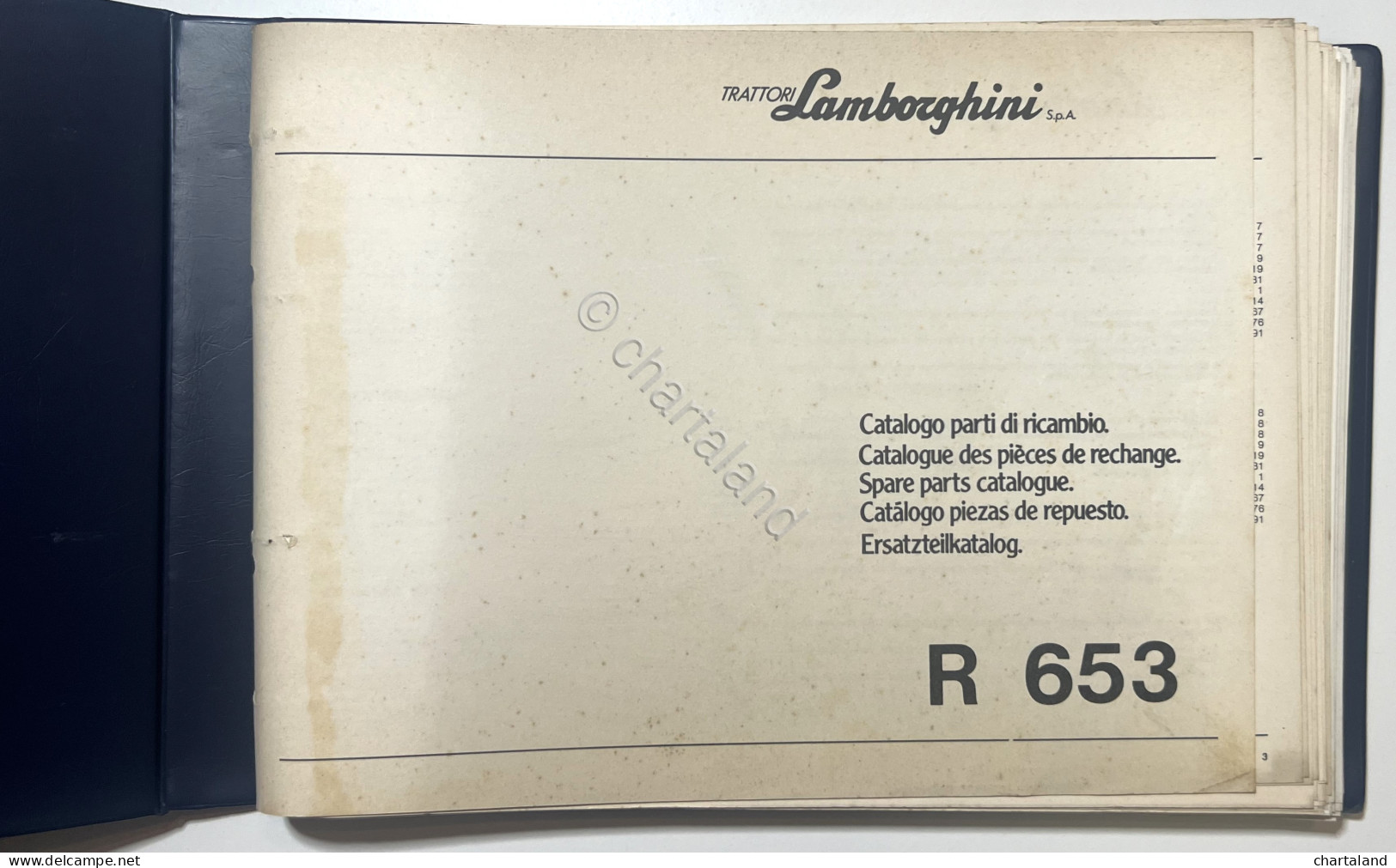 Catalogo Parti Di Ricambi Originali Lamborghini - R 653 - Ed. 1982 - Autres & Non Classés