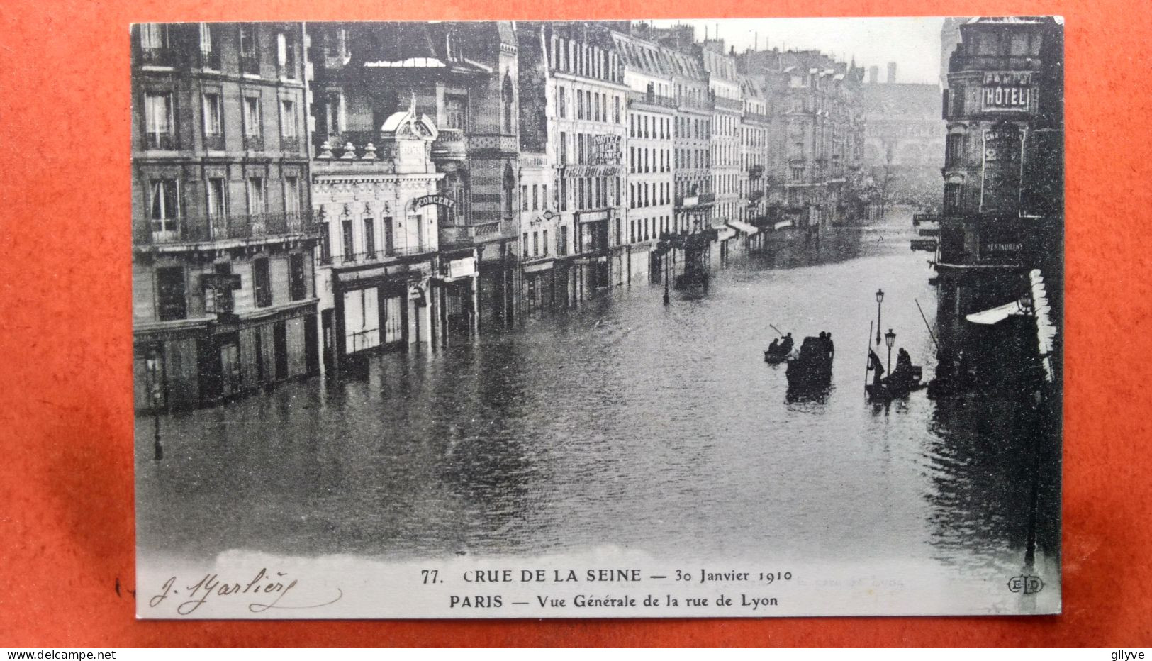 CPA (75) Crue De La Seine. Paris. Vue Générale De La Rue De Lyon.  (7A.898) - Inondations De 1910