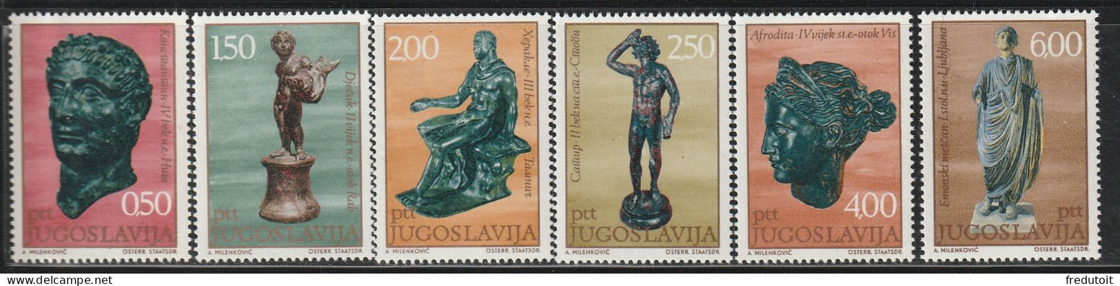 YOUGOSLAVIE- N°1318/23 ** (1971) Statues De Bronze - Unused Stamps