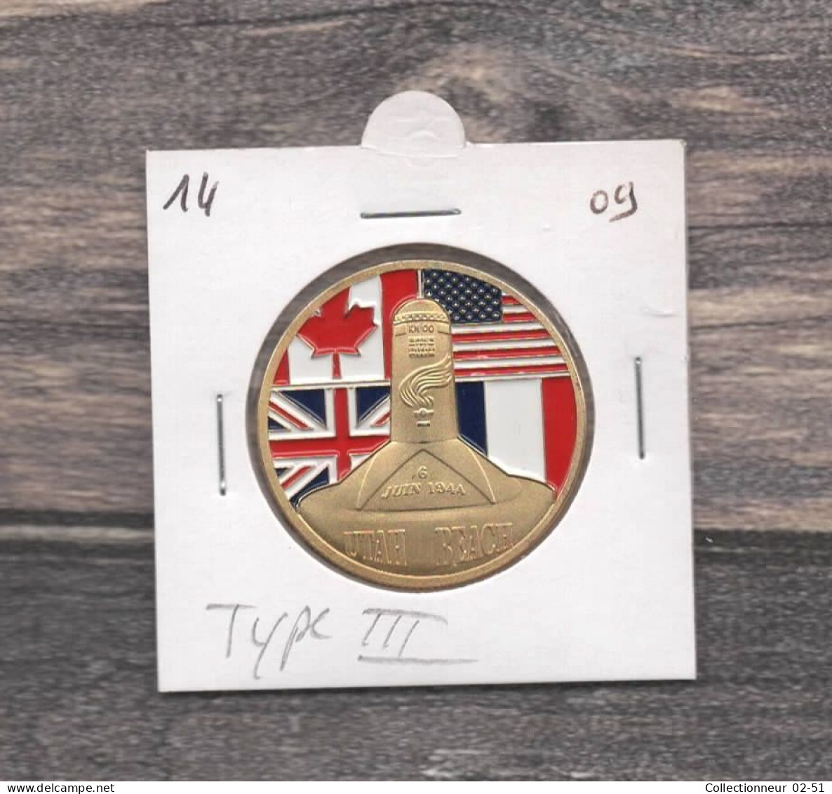 Médaille Souvenirs&Patrimoine : Utah Beach - Version III (couleur Or) - Autres & Non Classés