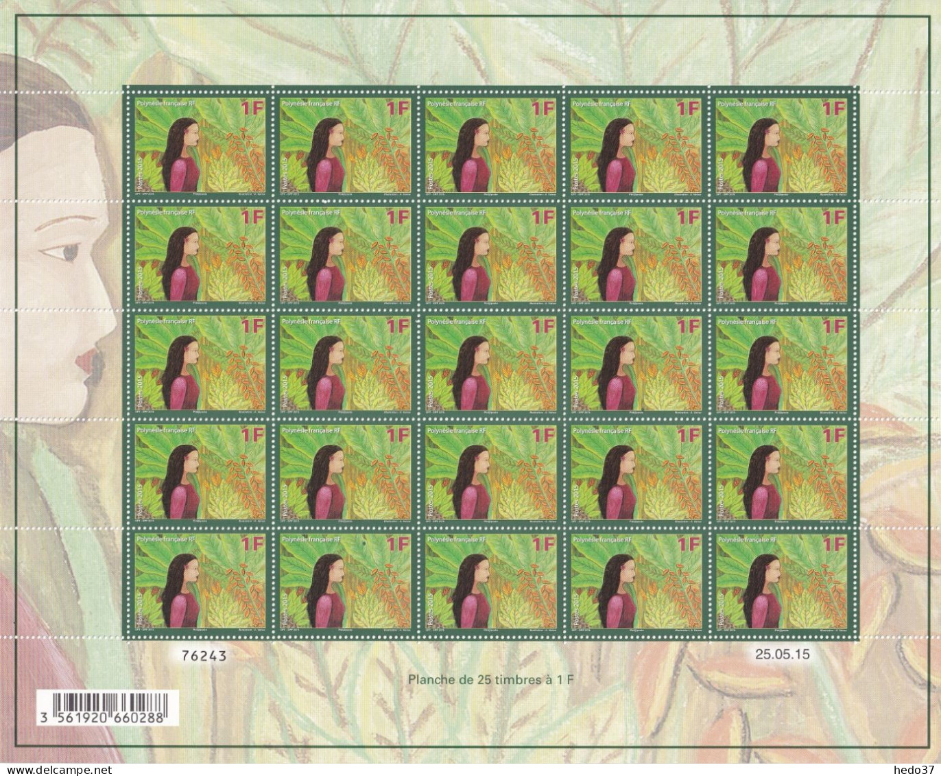 Polynésie N°1088 - Feuille Entière - Neuf ** Sans Charnière - TB - Unused Stamps