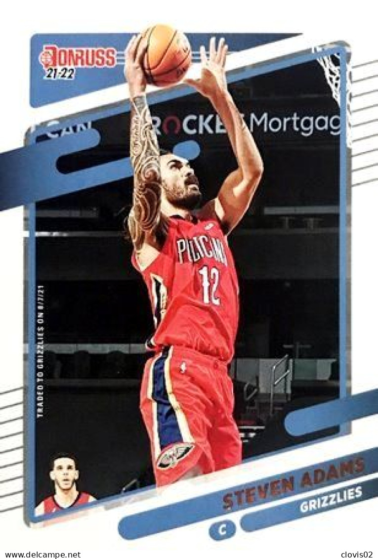 193 Steven Adams - Memphis Grizzlies - Carte Panini NBA Donruss 2021-2022 - Sonstige & Ohne Zuordnung