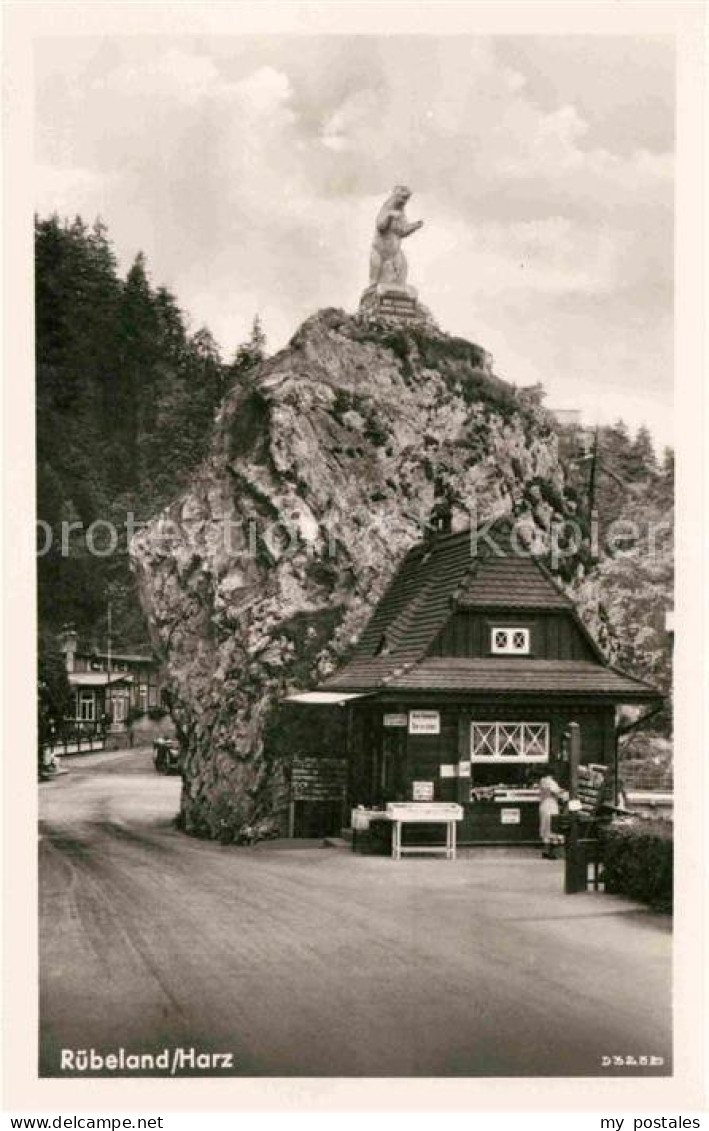 72712296 Ruebeland Harz Hoehlenbaer Vor Dem Eingang Zur Hermannshoehle Elbingero - Sonstige & Ohne Zuordnung