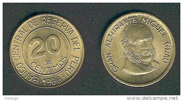 Peru, 20 Centimos 1986, Unzirkuliert - Peru