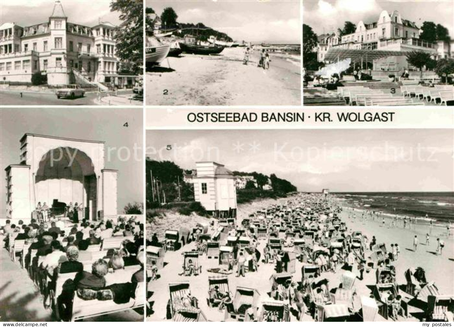 72712102 Bansin Ostseebad FDGB Erholungsheime Fischerstrand Konzertpavillon Stra - Altri & Non Classificati