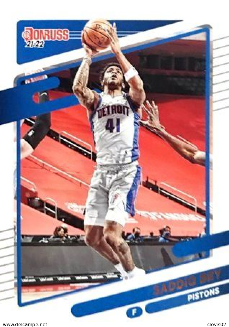 195 Saddiq Bey - Detroit Pistons - Carte Panini NBA Donruss 2021-2022 - Andere & Zonder Classificatie