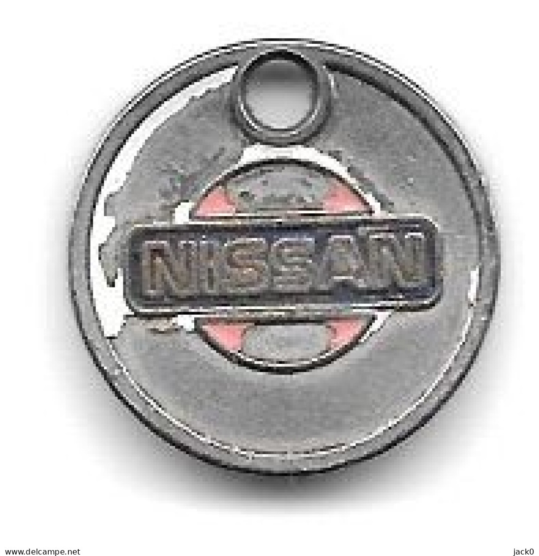 Jeton De Caddie  Utilisé  Automobiles  NISSAN  Verso  G J S  S.A   Recto  Verso - Trolley Token/Shopping Trolley Chip