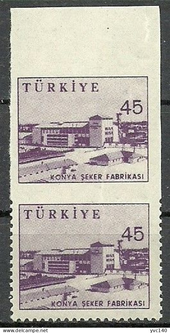 Turkey; 1959 Pictorial Postage Stamp 45 K. ERROR "Partially  Imperf." - Ongebruikt