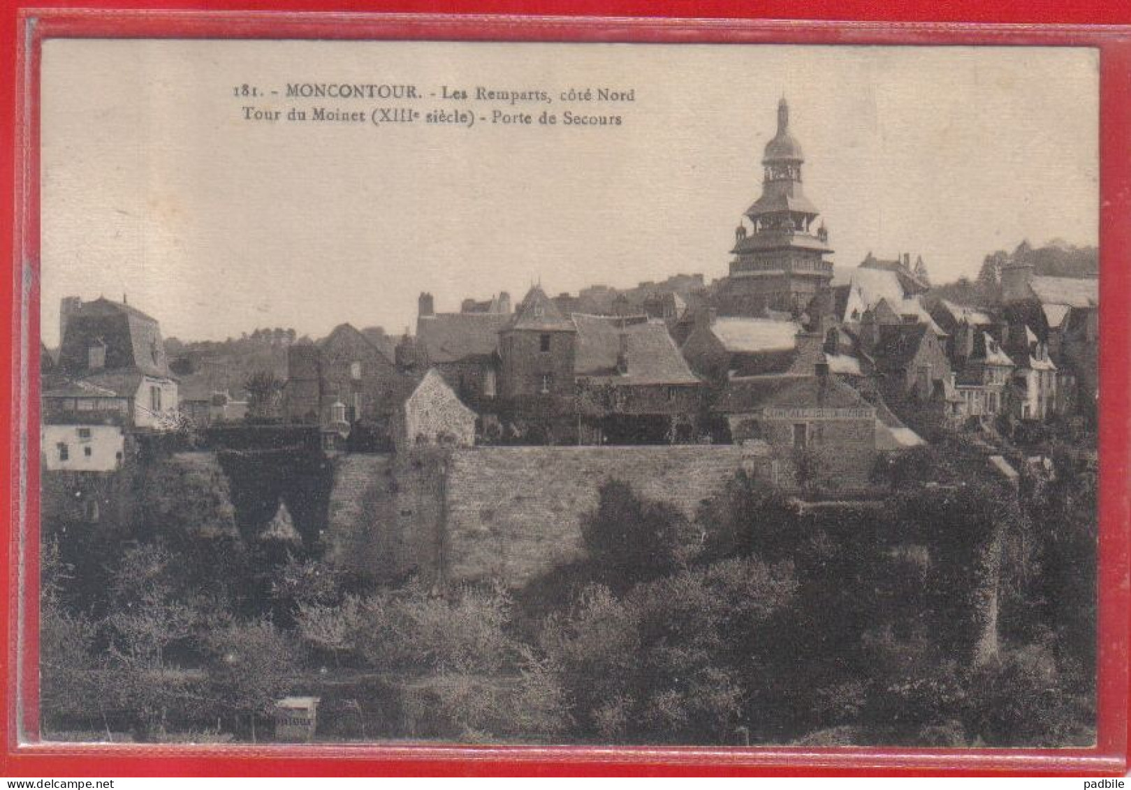 Carte Postale  22. Moncontour-de-Bretagne Les Remparts Très Beau Plan - Moncontour