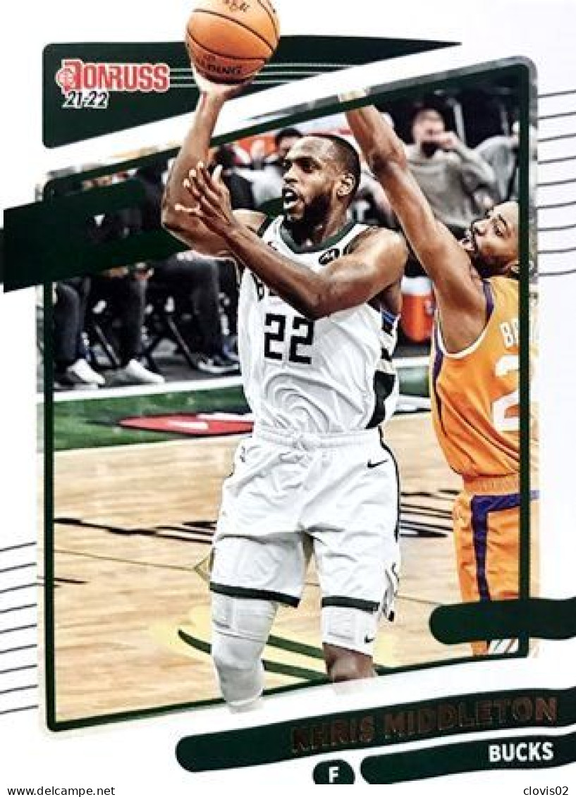 199 Khris Middleton - Milwaukee Bucks - Carte Panini NBA Donruss 2021-2022 - Andere & Zonder Classificatie