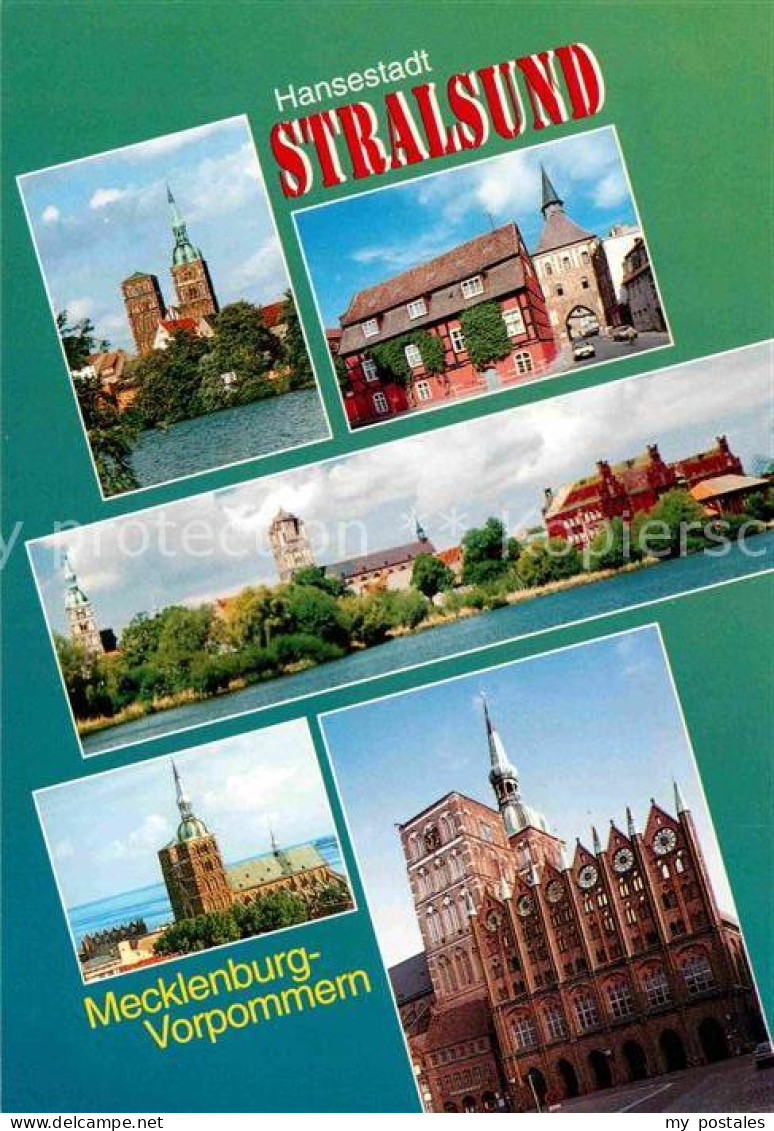 72711991 Stralsund Mecklenburg Vorpommern Teilansichten Hansestadt Kirche Tor Ra - Stralsund