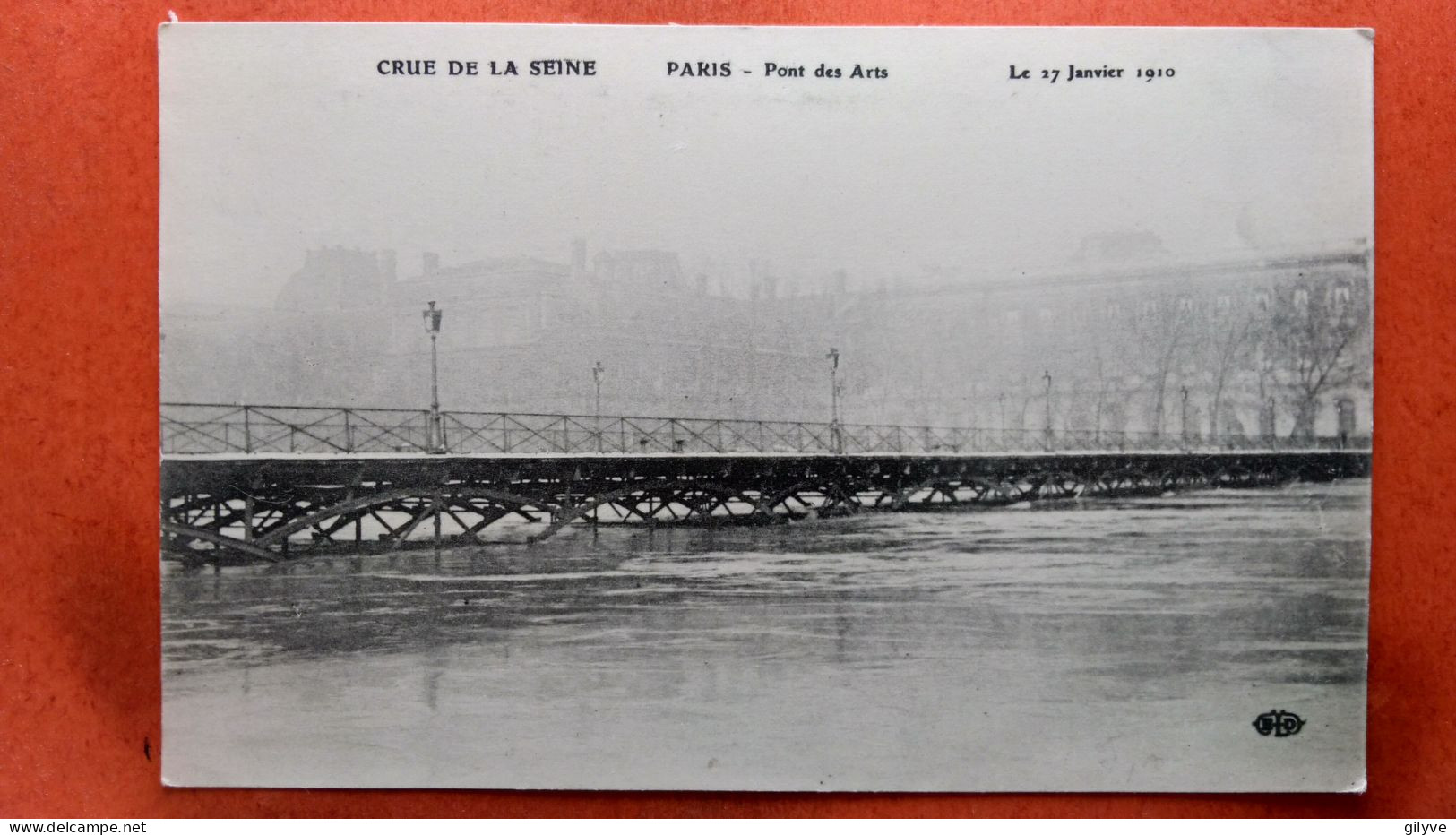 CPA (75) La Crue De La Seine. Paris. Pont Des Arts..  (7A.902) - Alluvioni Del 1910