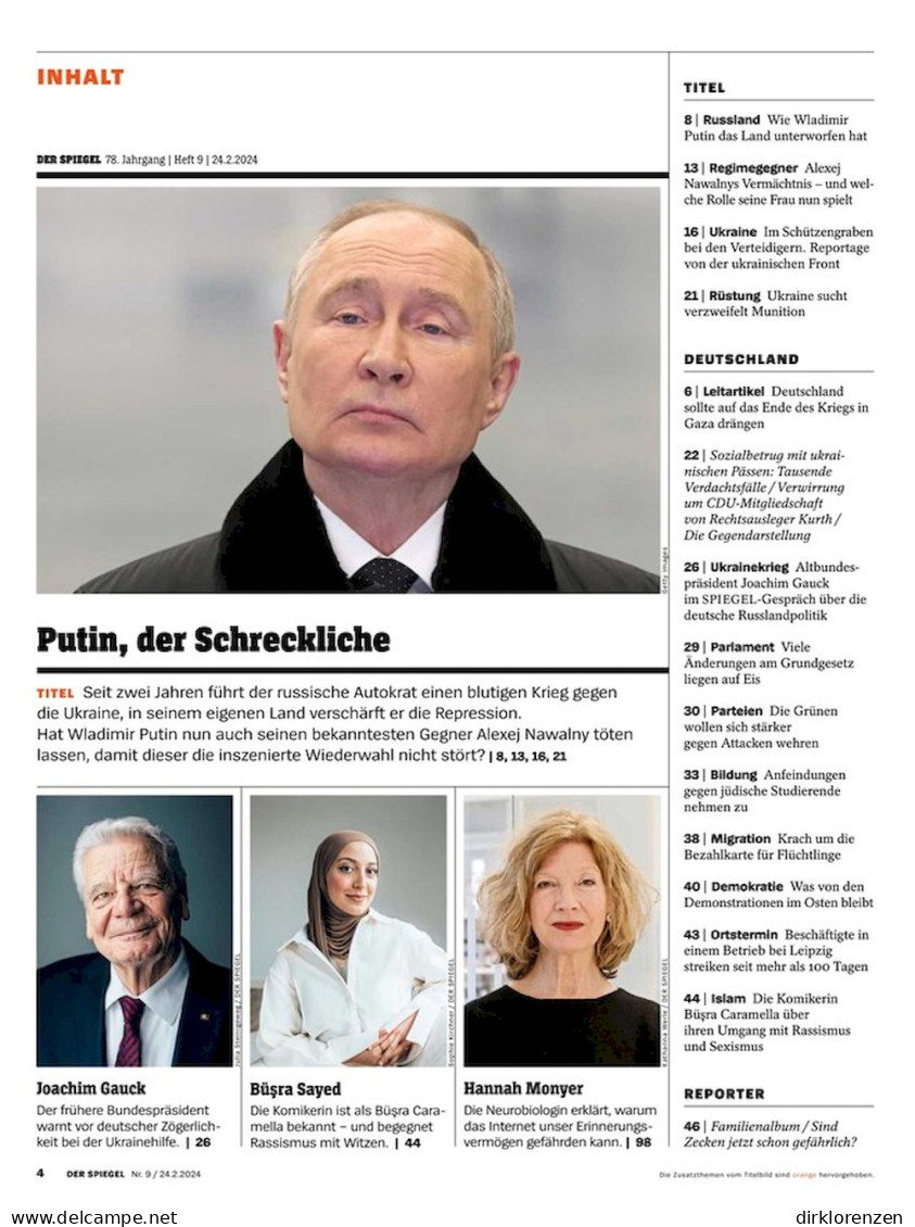 Der Spiegel Magazine Germany 2024-09 Putin Nawalny - Ohne Zuordnung