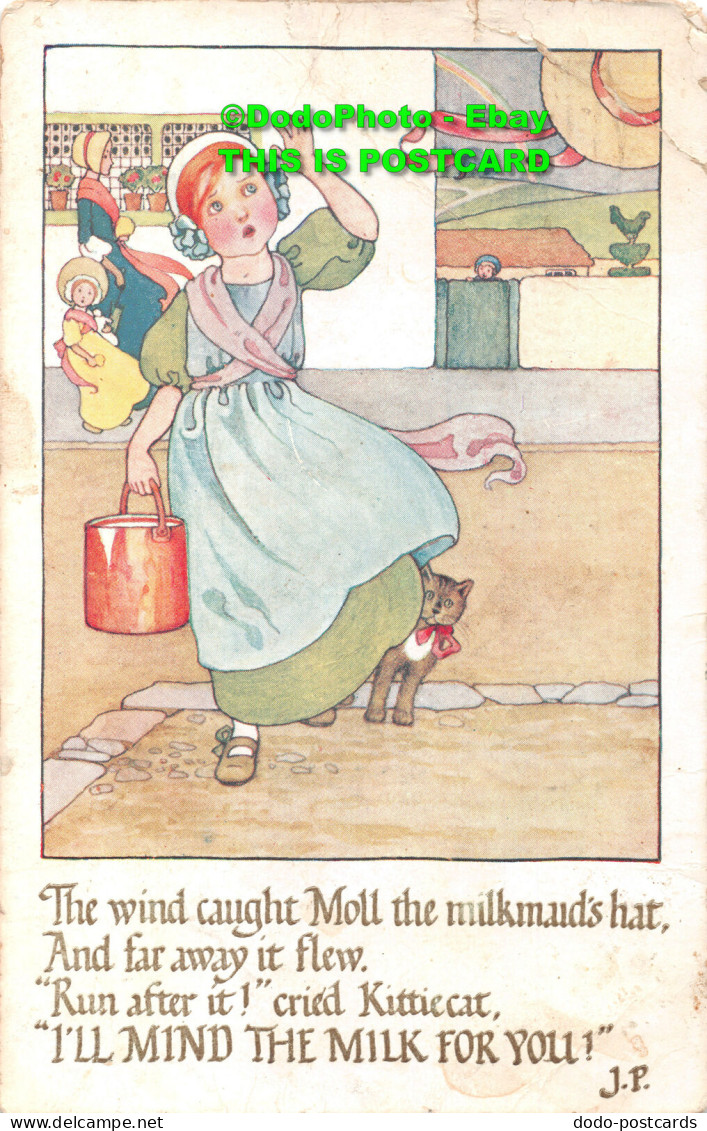 R421093 The Wind Caught Moll The Milkmaids Hat And Far Away It Flew. J. P. Golde - Wereld