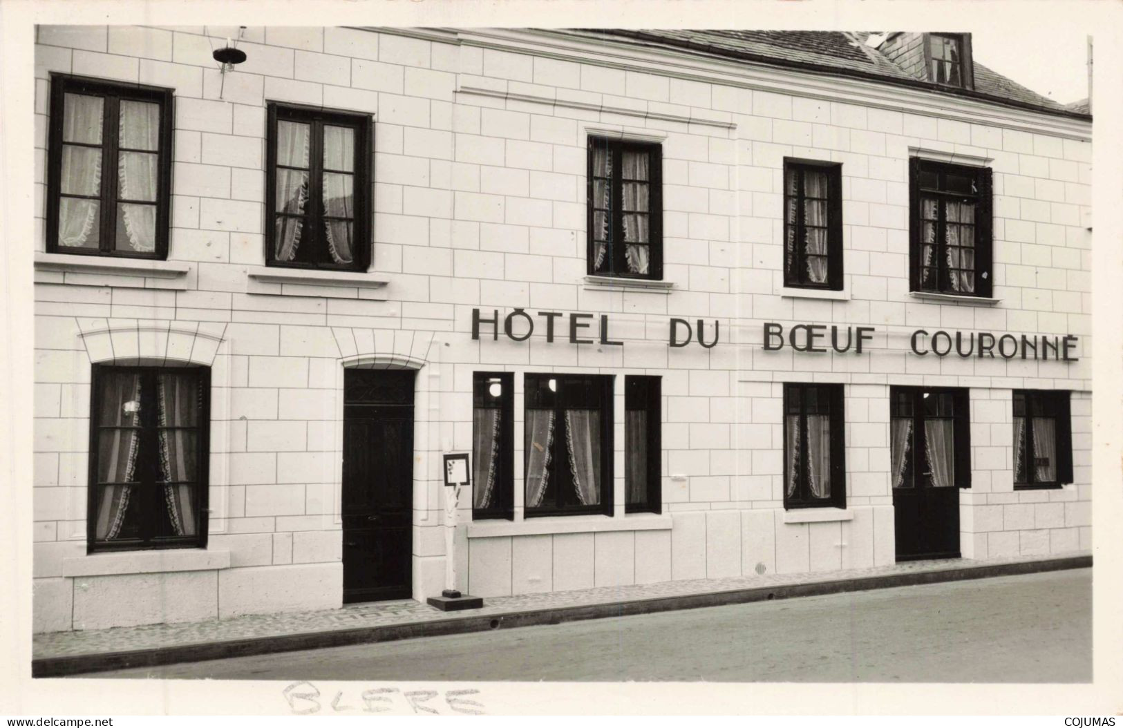 37 - BLERE _S28938_ Hôtel Du Bœuf Couronné Route De Tours - Mme Janvier Propriétaire - CPSM 14x9cm - Bléré