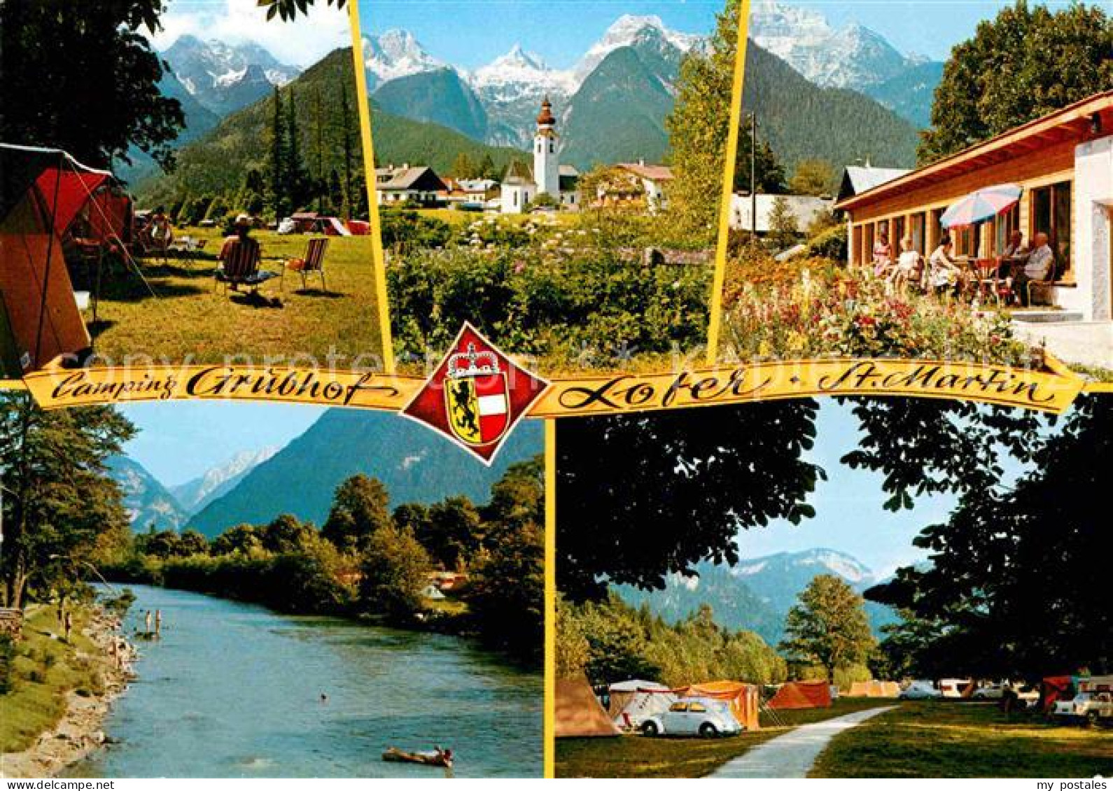 72711607 St Martin Lofer Camping Grubhof Am Ufer Der Saalach Alpenpanorama St Ma - Andere & Zonder Classificatie