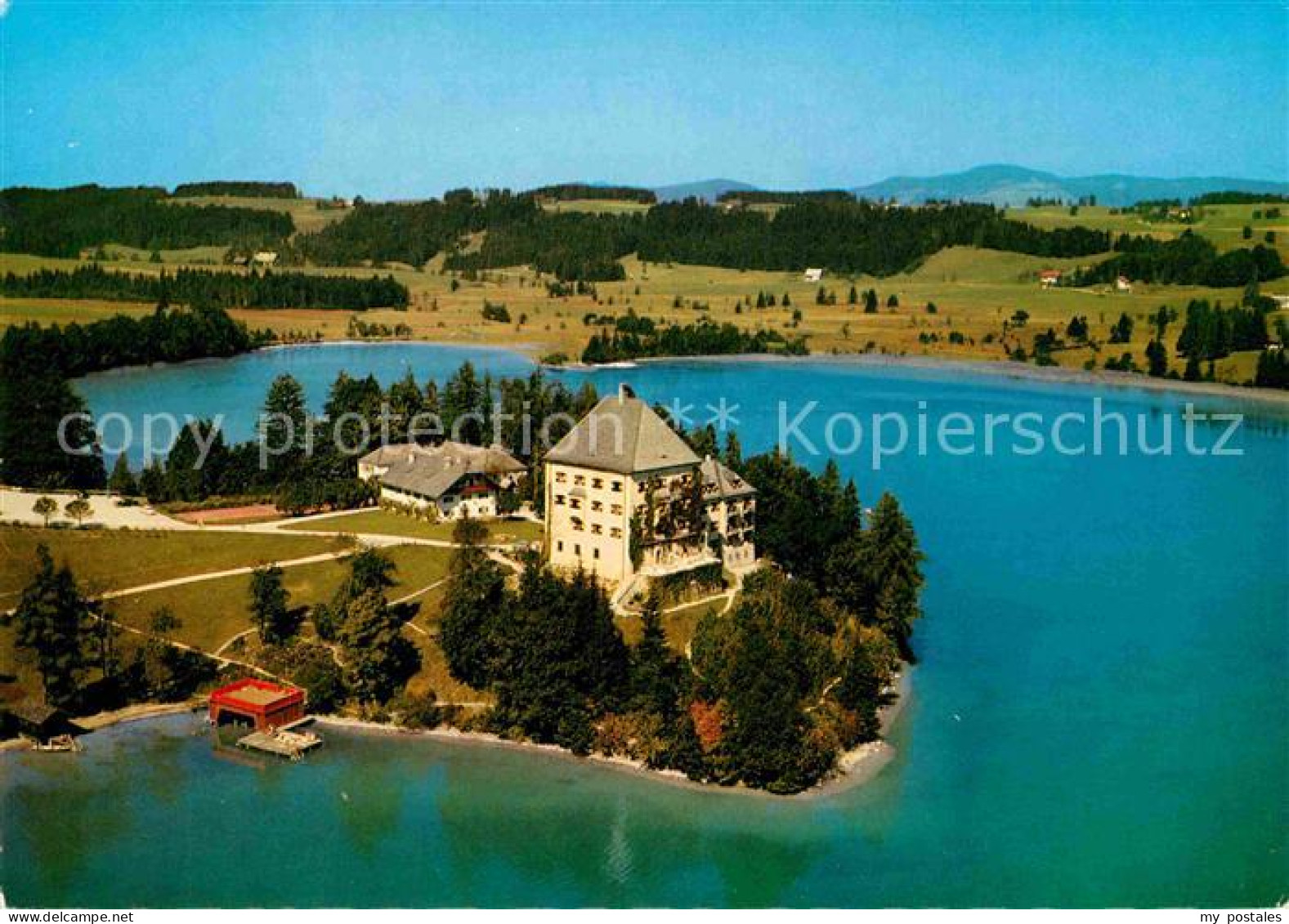 72711597 Hof Salzburg Hotel Schloss Fuschl See Fliegeraufnahme Hof Bei Salzburg - Andere & Zonder Classificatie