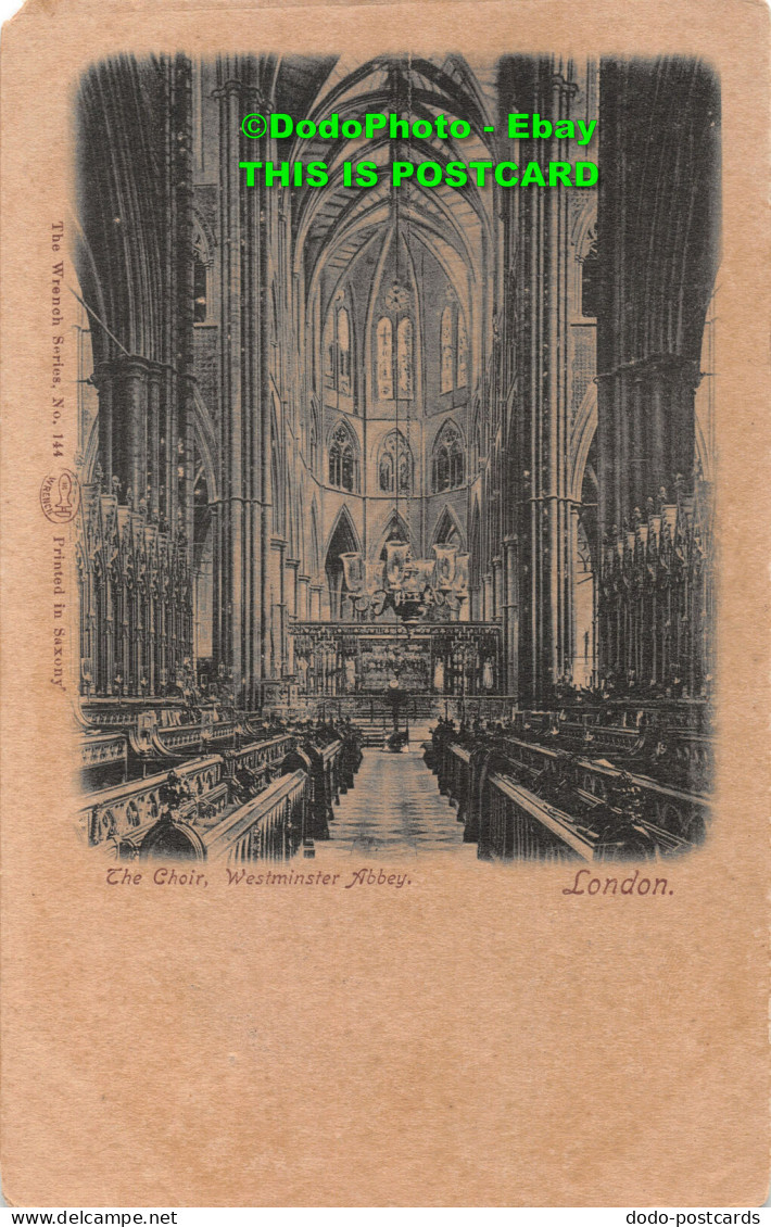 R421101 The Choir. Westminster Abbey. London. The Wrench Series No. 144 - Altri & Non Classificati