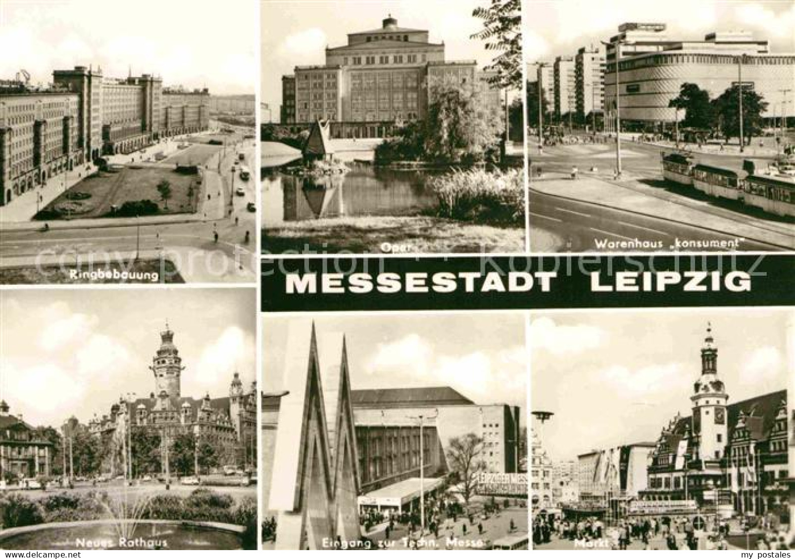 72711526 Leipzig Ringbebauung Oper Warenhaus Konsument Neues Rathaus Technische  - Leipzig