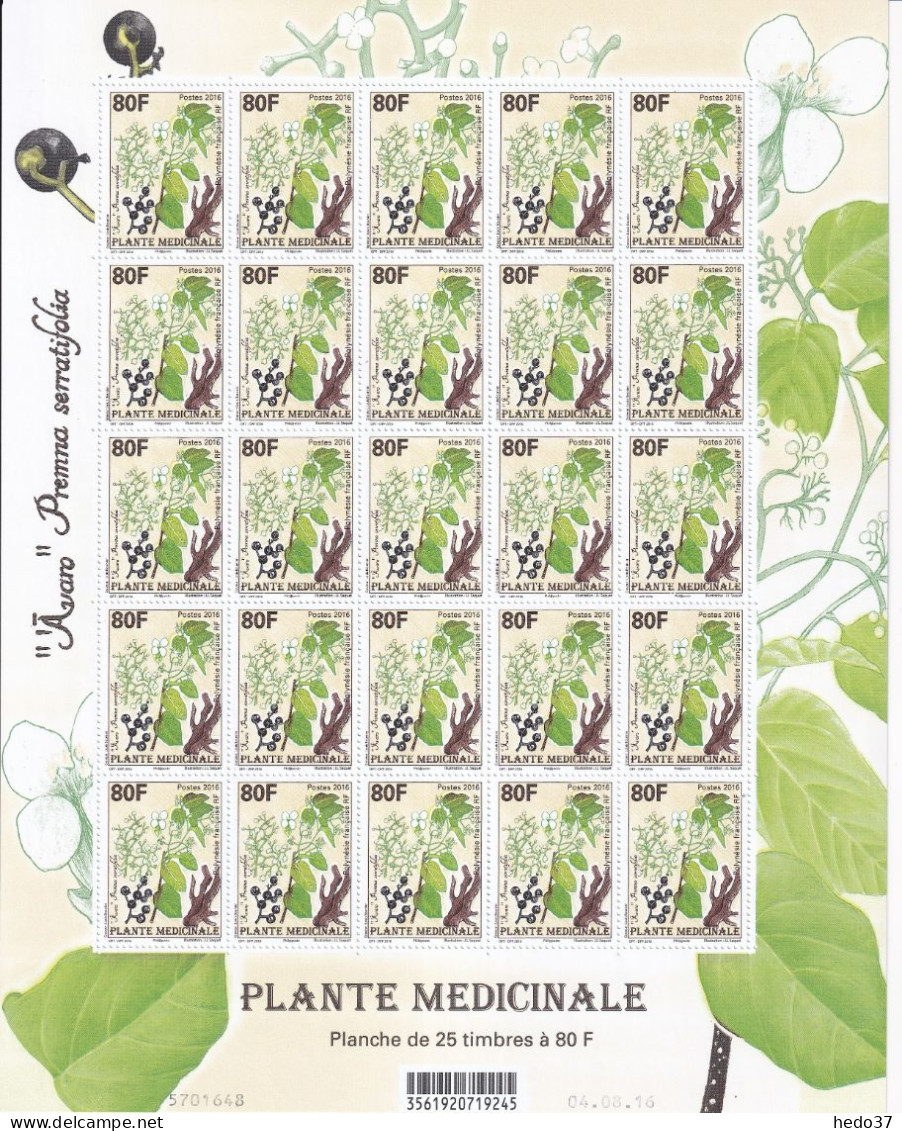 Polynésie N°1128 - Feuille Entière - Neuf ** Sans Charnière - TB - Unused Stamps