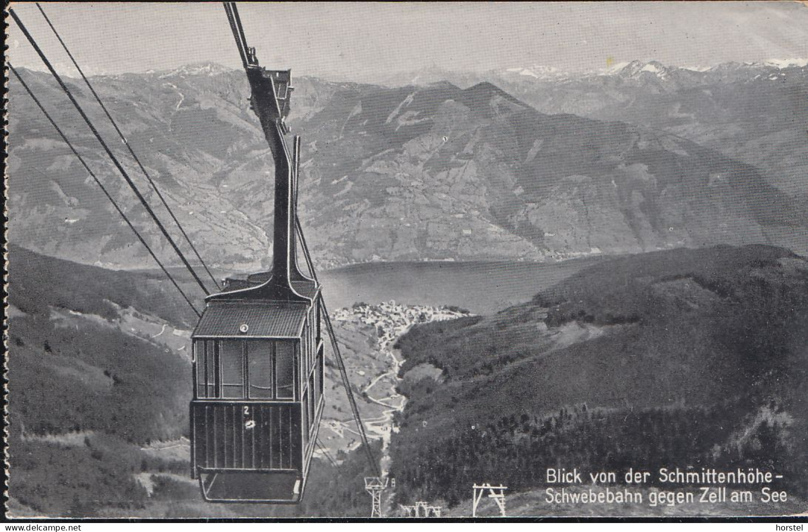 Austria - 5700 Zell Am See - Alte Schwebebahn - Seilbahn - Train - Blick Vion Der Schmittenhöhe Um 1941 - Zell Am See