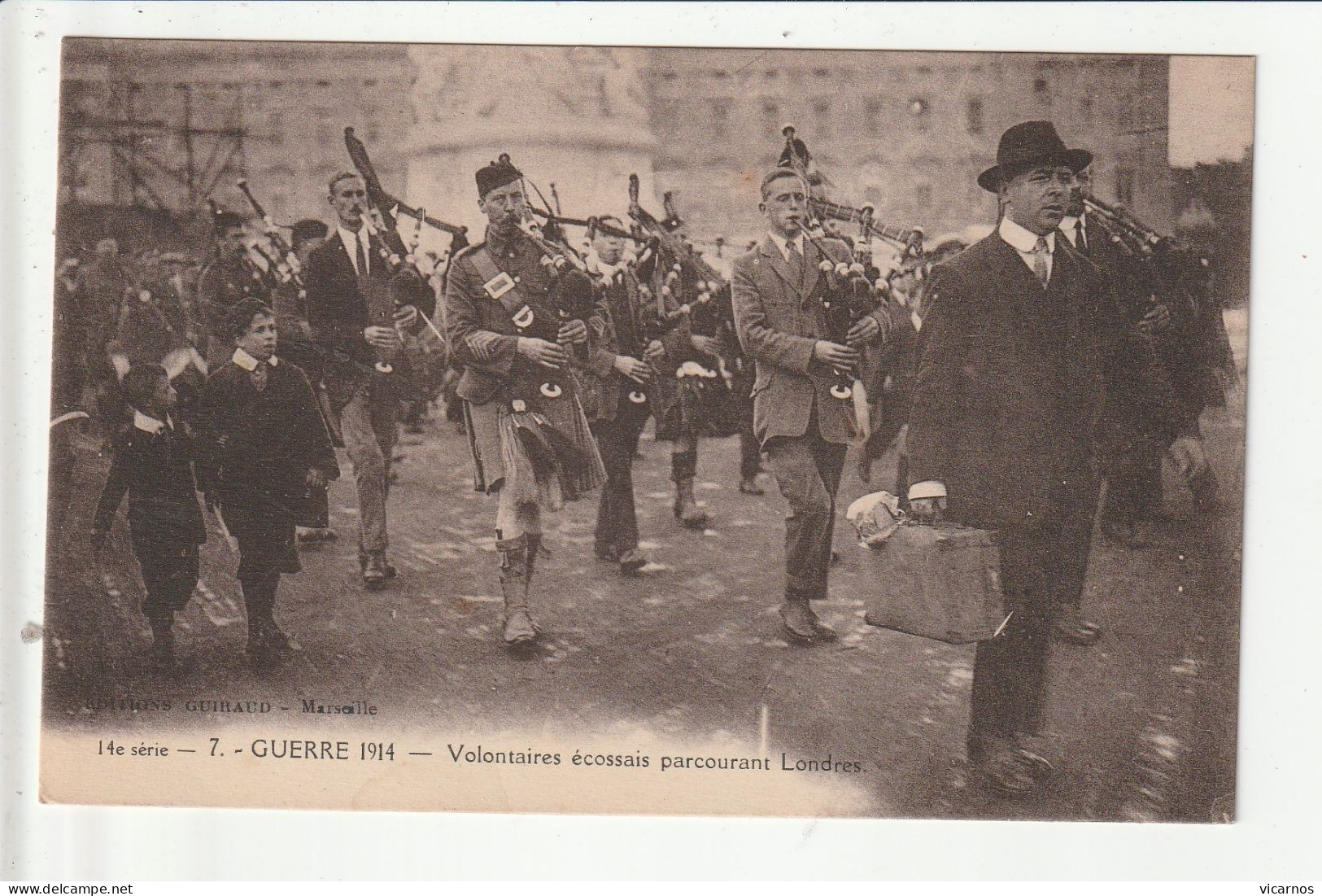 CP MILITARIA Volontaires écossais Parcourant Londres - Oorlog 1939-45