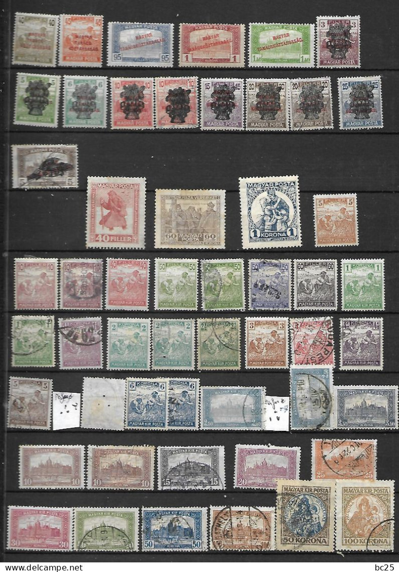 HONGRIE-138 TRES BEAUX TIMBRES  NEUFS ET OBLITERES- SERIES COMPLETES-2 PERFORES-DU N° 217 à 387- PAS D'EMINCES-DE 1919- - Altri & Non Classificati